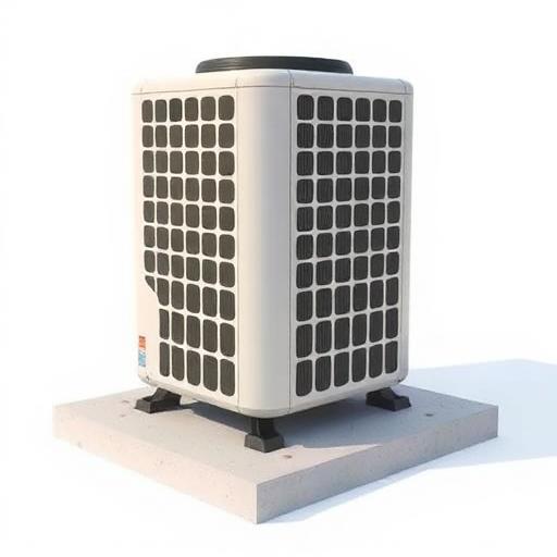 New high-efficiency air conditioning condenser being installed beside a Palm Coast, FL home by a licensed HVAC installer